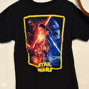 Star Wars Black Tee with Red and Blue Graphics